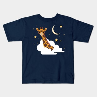 Nighttime Giraffe Kids T-Shirt